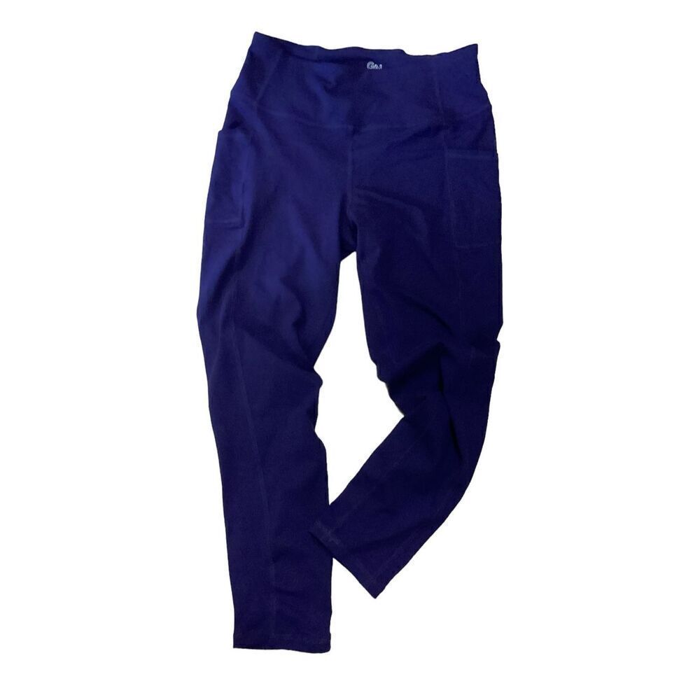 Gold Nation Performance High - Waisted Printed Leggings Navy Full Length M